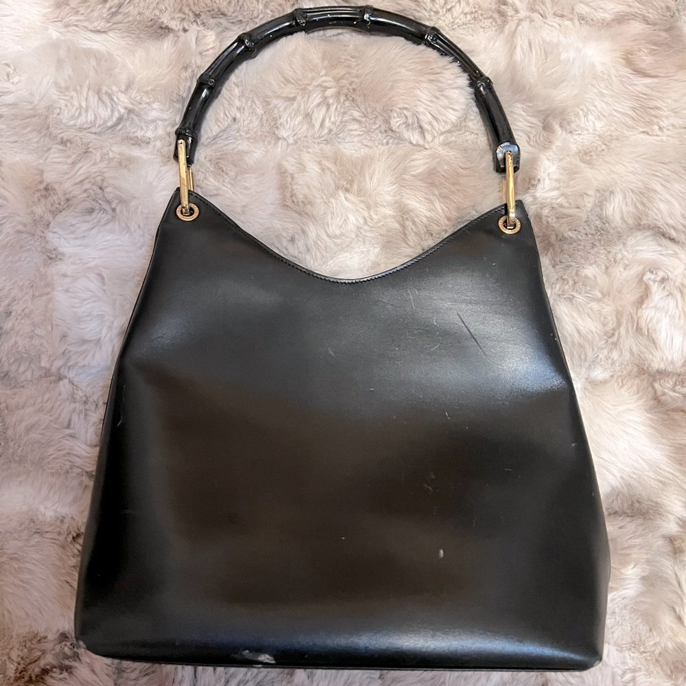 Gucci Bamboo black leather bag Tom Ford era (callouts in photos) please look